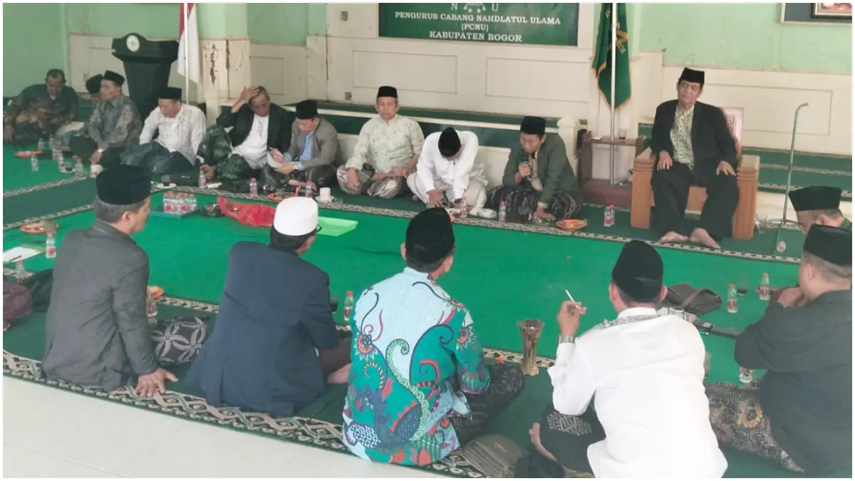 Rapat harian jajaran Syuriyah di Gedung PCNU Kabupaten Bogor, Kelurahan Tengah, Cibinong, Minggu 20 September 2026.