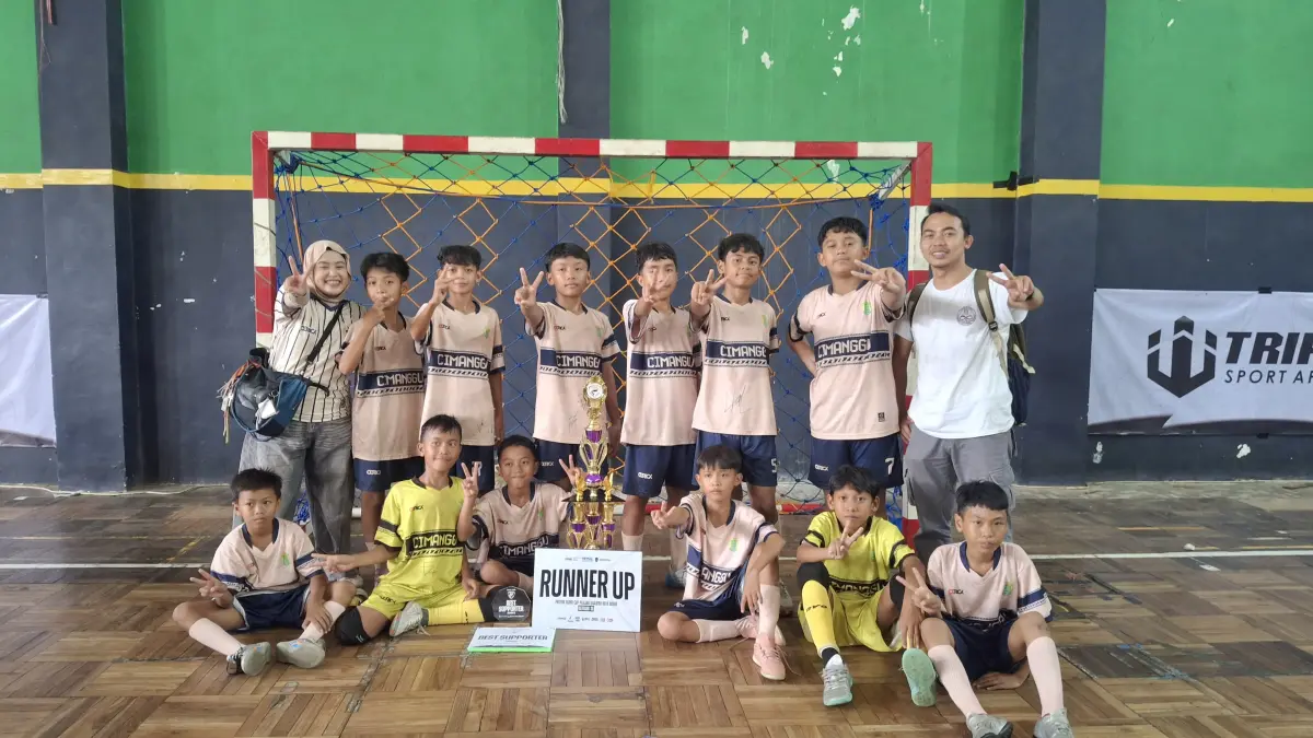 Tim futsal SDN Cimanggu meraih runner up dalam Proton Super Cup Pelajar Qualifier Kota Bogor 2026 kategori SD. (Foto : SDN Cimanggu for Radar Bogor)