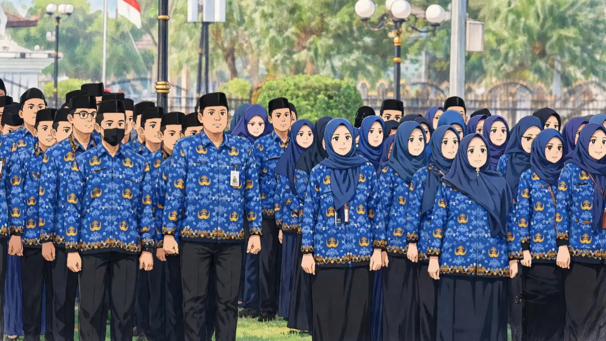Ilustrasi guru PPPK yang sudah alih status (Foto: Instagram/@jadipppk.id, diolah Meta AI).