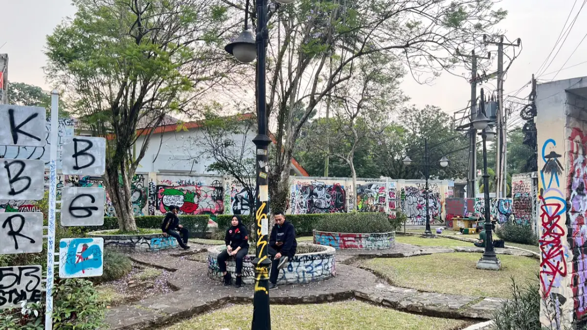 Kondisi terkini Taman Corat-Coret di Kota Bogor. (Raissa/Radar Bogor)