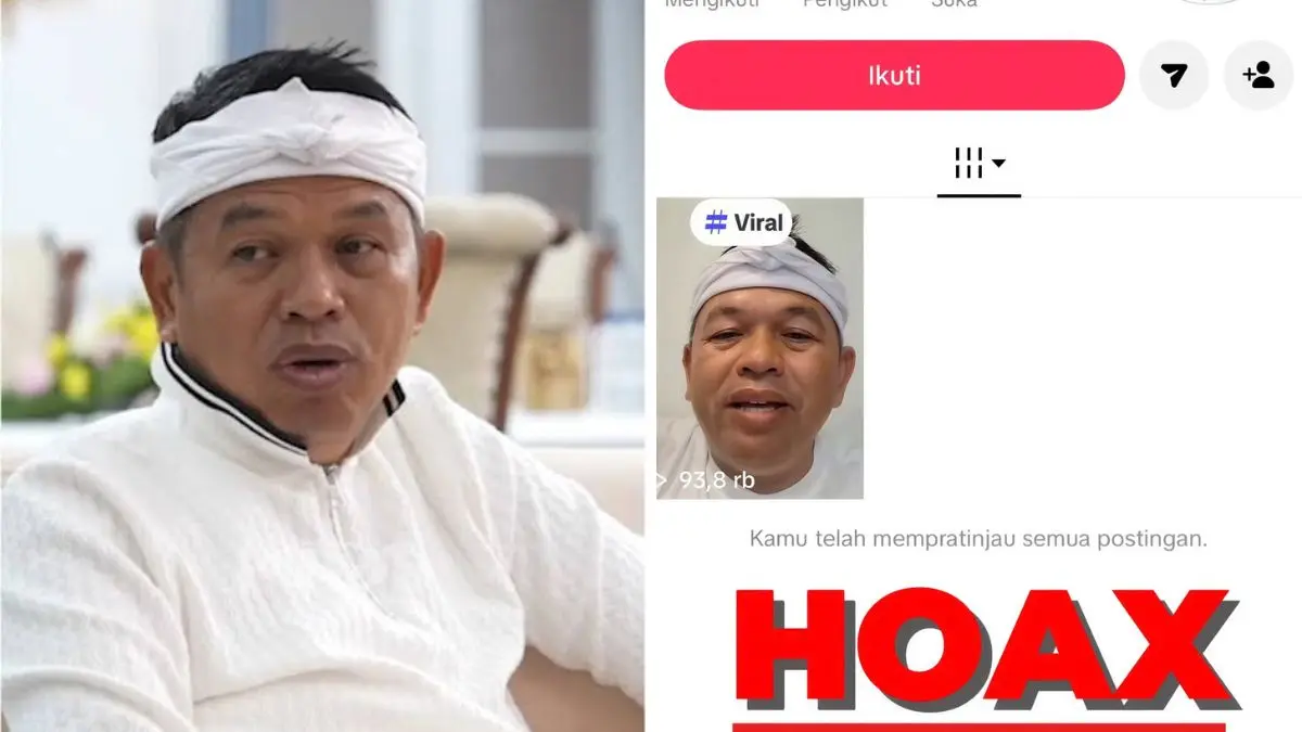 Dedi Mulyadi menegaskan video bantuan Rp50 juta yang beredar adalah hoaks. (Foto:Tiktok/@Kang Dedi Mulyadi)