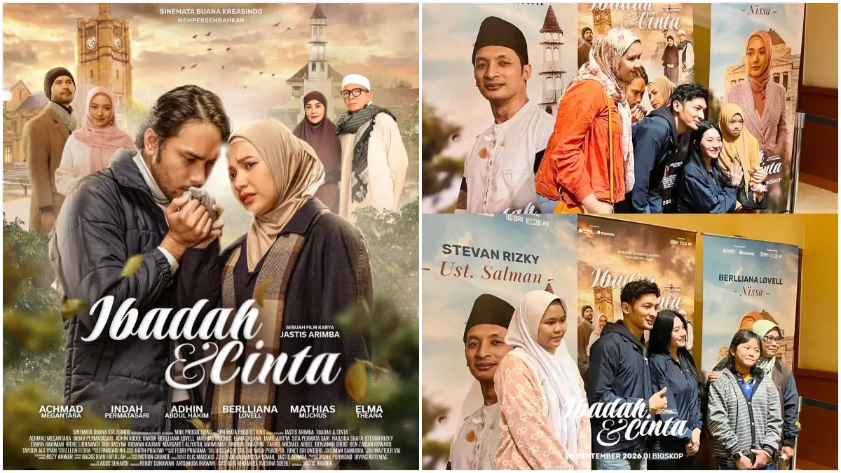 Film Ibadah dan Cinta dijadwalkan tayang di bioskop pada 24 September 2026. (Foto : Instagram resmi @sinemata)
