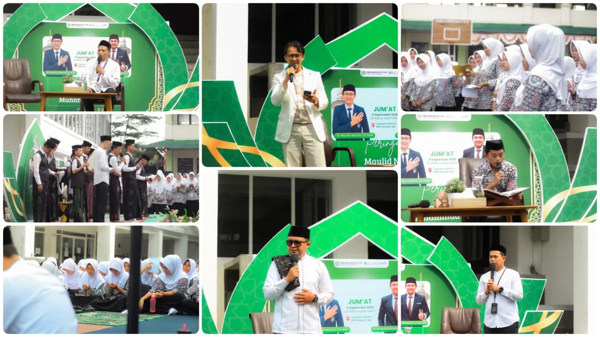 Kegiatan Maulid Nabi Muhammad SAW di SMK Amaliah 1 dan 2 Ciawi Bogor.