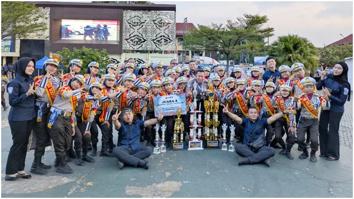 Polisi Cilik Polres Bogor saat meraih juara dua tingkat Polda Jawa Barat. (Foto: Dok Pribadi)