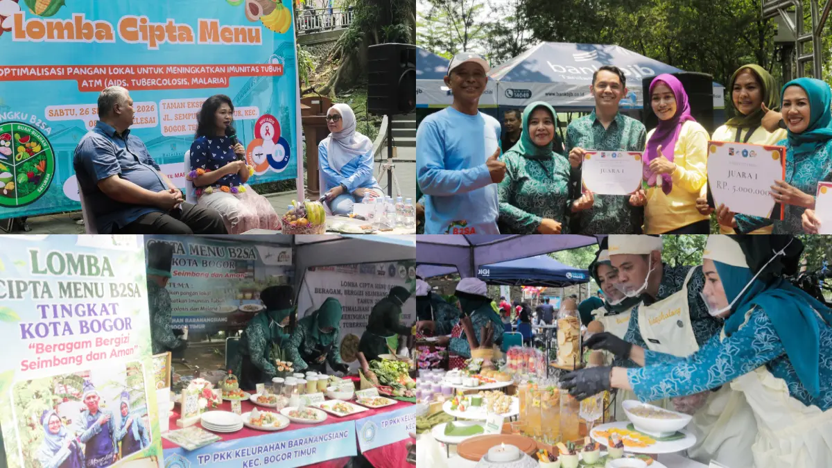 Lomba Cipta Menu B2SA berbasis pangan lokal di Taman Ekspresi Sempur, Kota Bogor, Sabtu, 26 September 2026. (Raissa/Radar Bogor)