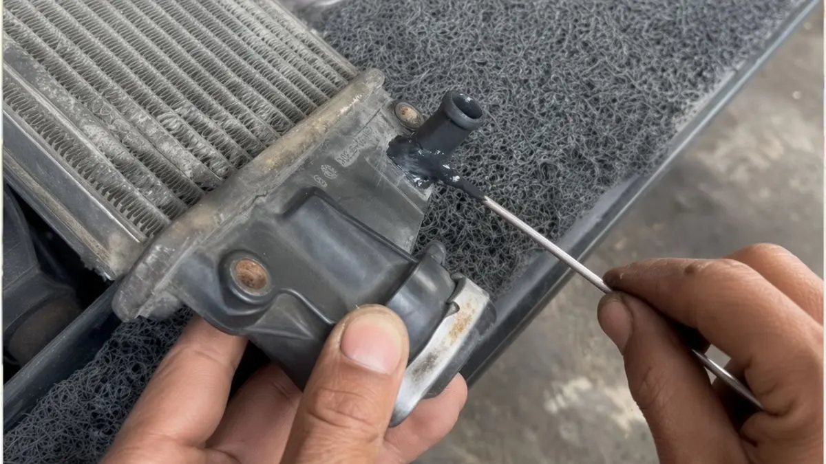 Penyambungan pipa radiator yang patah (YouTube Yunus motor)