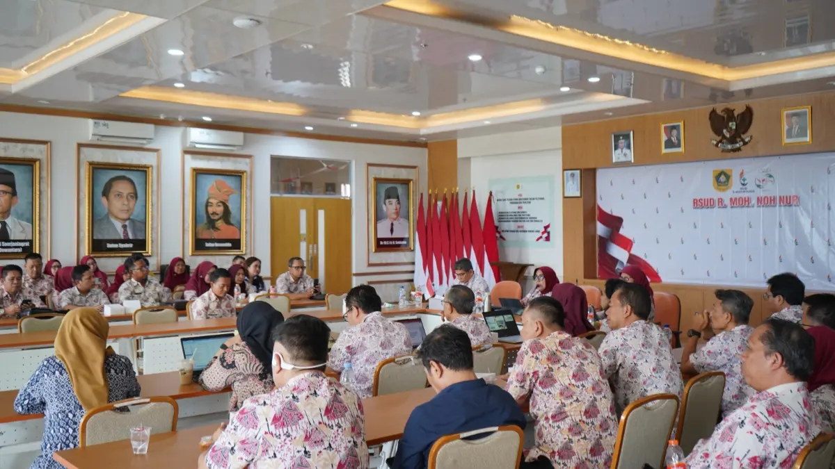 RSUD R Moh Noh Nur Leuwiliang Bogoor mengadakan Rapat Koordinasi Pelayanan Rujukan Kesehatan di Ruang Aula Soekarno Hatta. (Dok. RSUD R Moh Noh Nur)