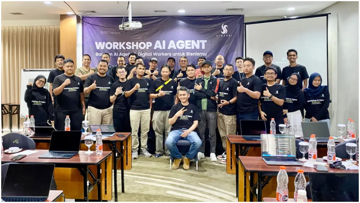 Komunitas Dimensi gelar Workshop AI Agent di Hotel Whizz Primw Pajajaran, Kota Bogor. (Foto: Dok pribadi for Radar Bogor)