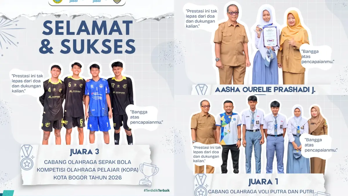Prestasi siswa dan siswi SMAN 8 Kota Bogor. Foto: Dok SMAN 8 Kota Bogor.