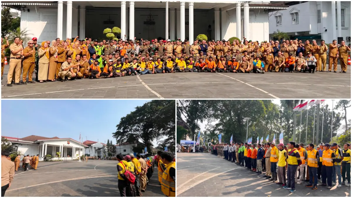 Suasana apel di Balaikota Bogor. (Foto : Dzikri/Radar Bogor)