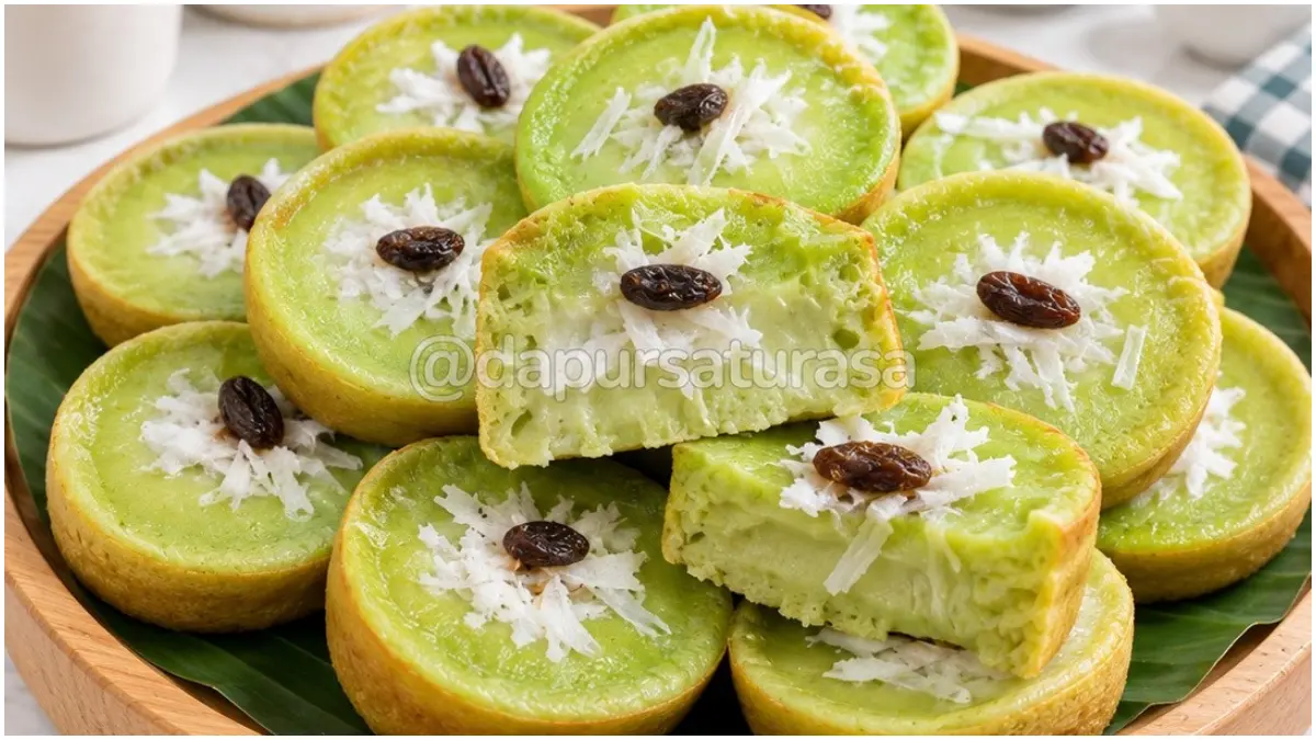 Tampilan Kue Lumpur Pandan resep dari Isstagram @dapursaturasa_. (Foto : Instagram @dapursaturasa_)
