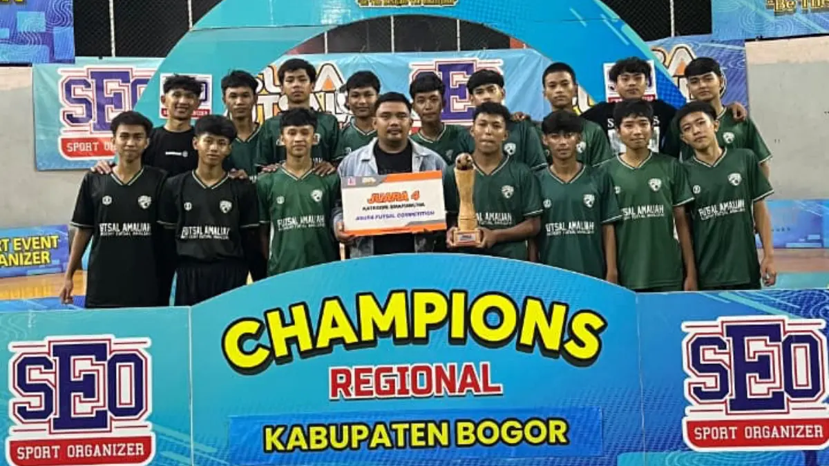 Tim futsal SMK Amaliah 1 dan 2 Ciawi Bogor. Foto: Dok SMK Amaliah