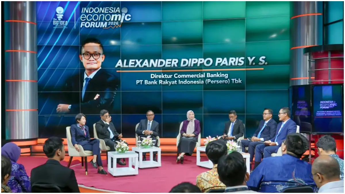 Direktur Commercial Banking BRI Alexander Dippo Paris Y. S. dalam Indonesia Economic Forum 2026