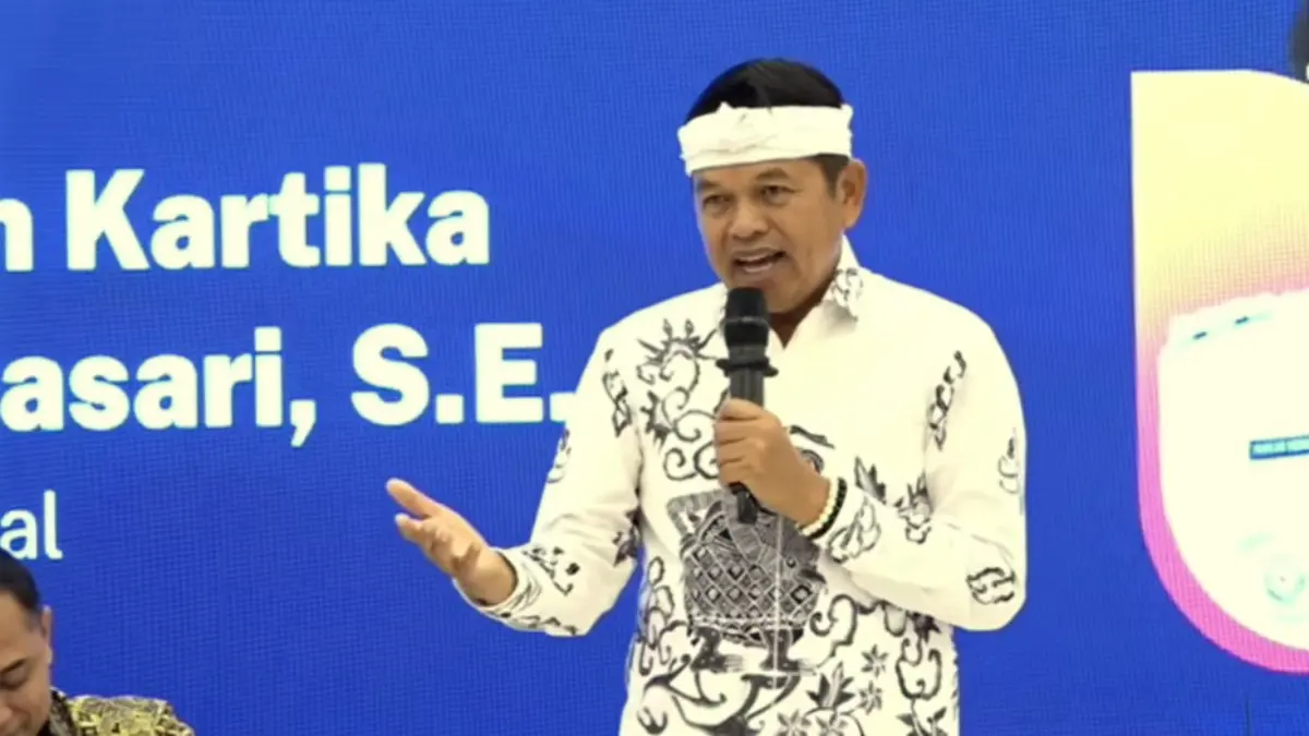 Gubernur Jawa Barat, Dedi Mulyadi dalam Sharing Session bersama sejumlah kepala daerah di acara Bappenas RI, Rabu, 30 September 2026.