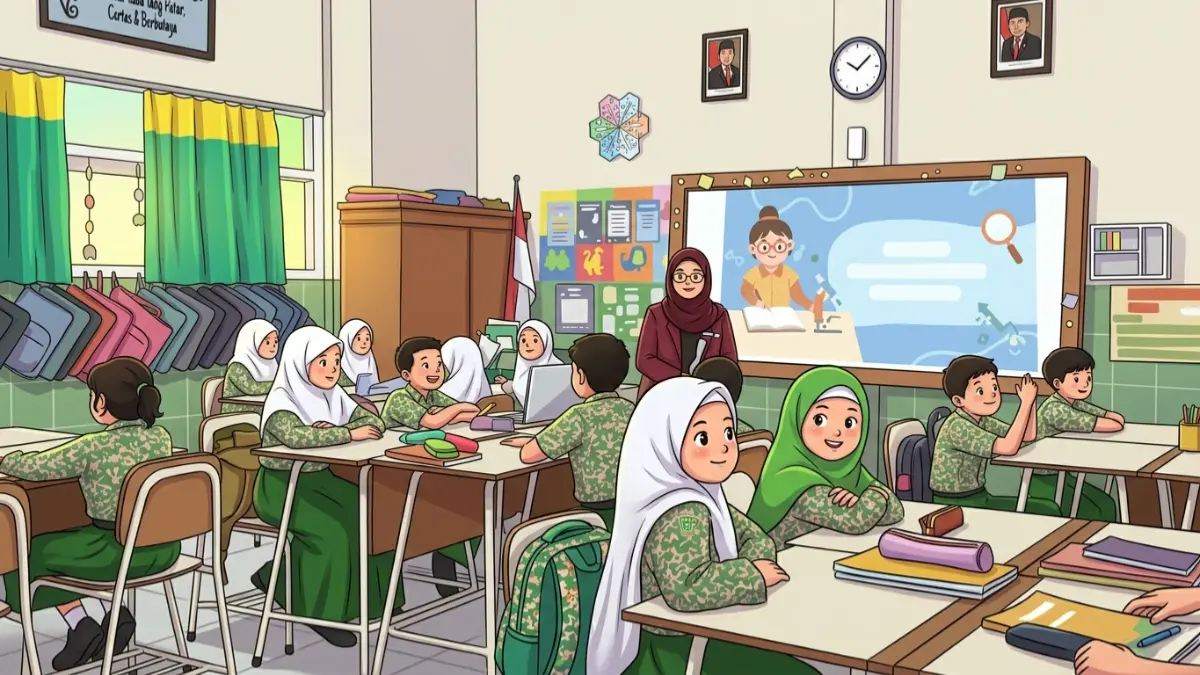 Ilustrasi guru yang sudah menerima dana TPG September 2026 (YouTube PPG Kemendikdasmen/Diolah dengan Gemini AI)