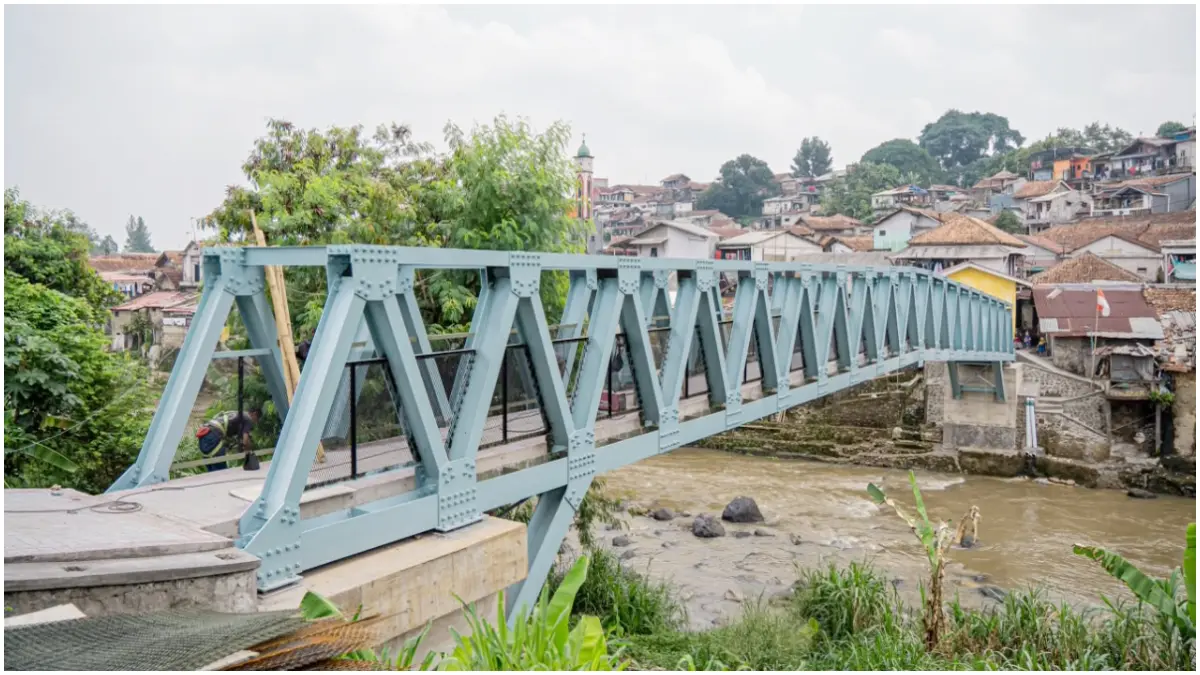 Penampakan jembatan penghubung Pasir Jaya-Paledang Kota Bogor yang sudah terbangun. (Foto : Disperumkim for Radar Bogor)