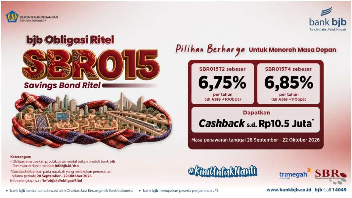 SBR015 menjadi salah satu instrumen SBN ritel yang dapat diakses masyarakat dengan nominal investasi mulai Rp1 juta.