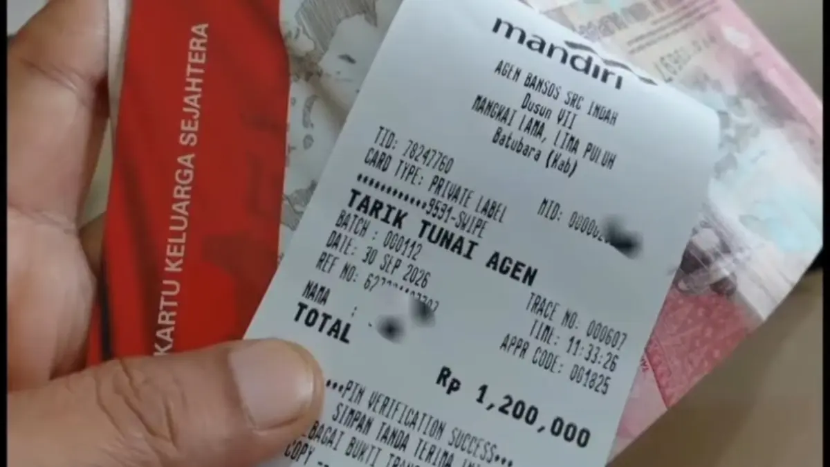 Bukti pencairan bansos (YouTube Arfan Saputra Channel)