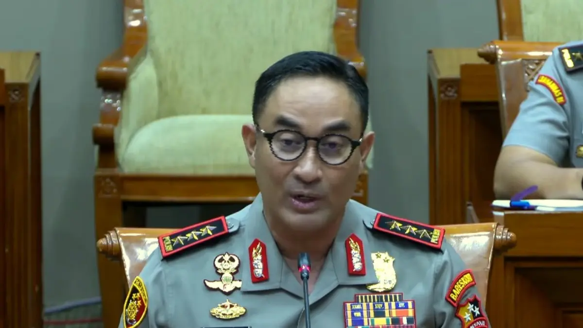 Komjen Pol Suyudi Ario Seto di hadapan Komisi III DPR RI, Kamis (1/10/2026).