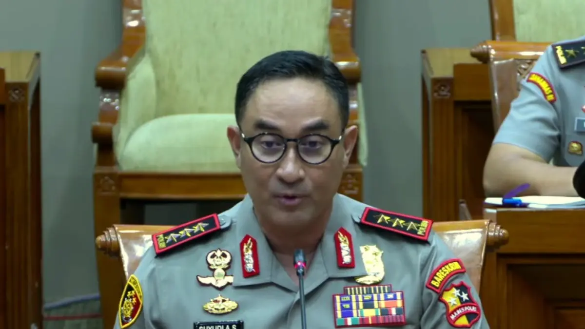 Komjen Pol, Suyudi Ario Seto menjelaskan reformasi Polri kepada Komisi III DPR RI, Kamis 1 Oktober 2026.