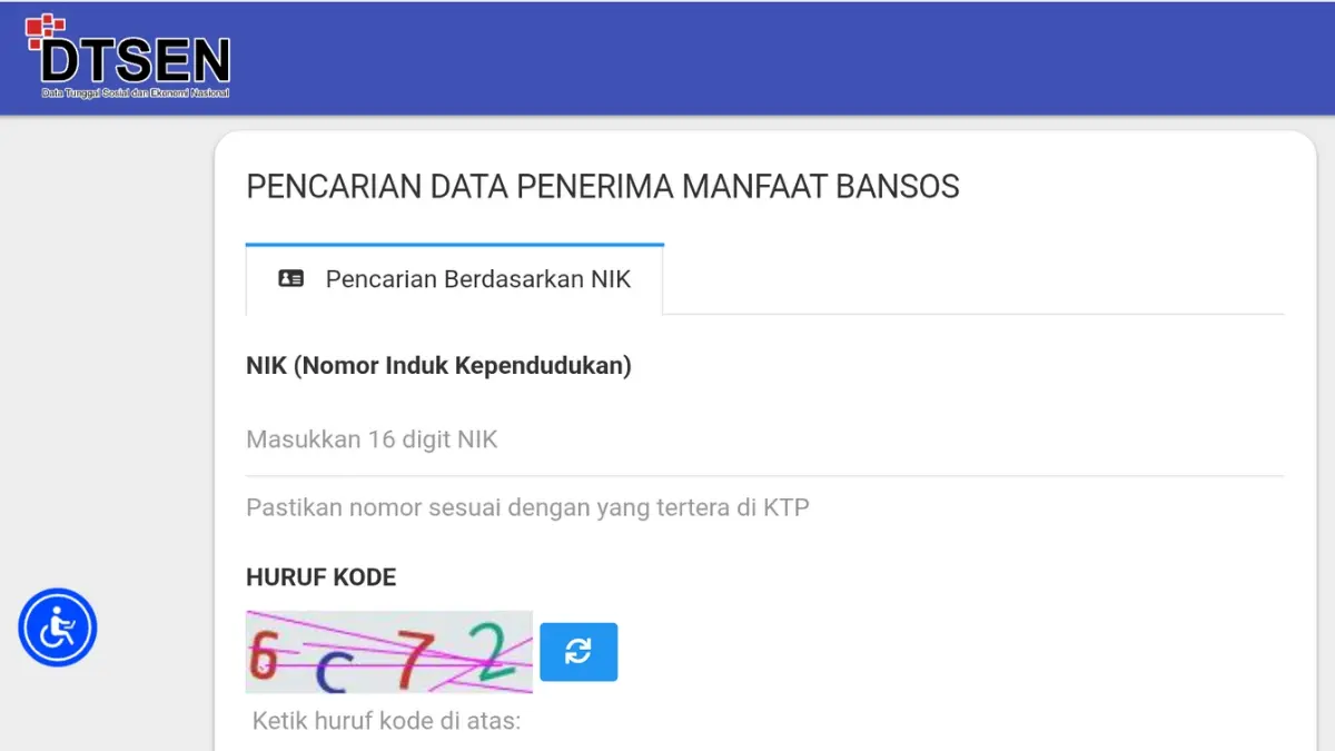 Ilustrasi mengecek desil KPM bansos menggunakan laman resmi Kemensos. (Cekbansos.kemensos.go.id)