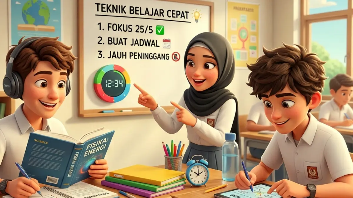 ILUSTRASI: Siapkan trik belajar cepat supaya tetap fokus.