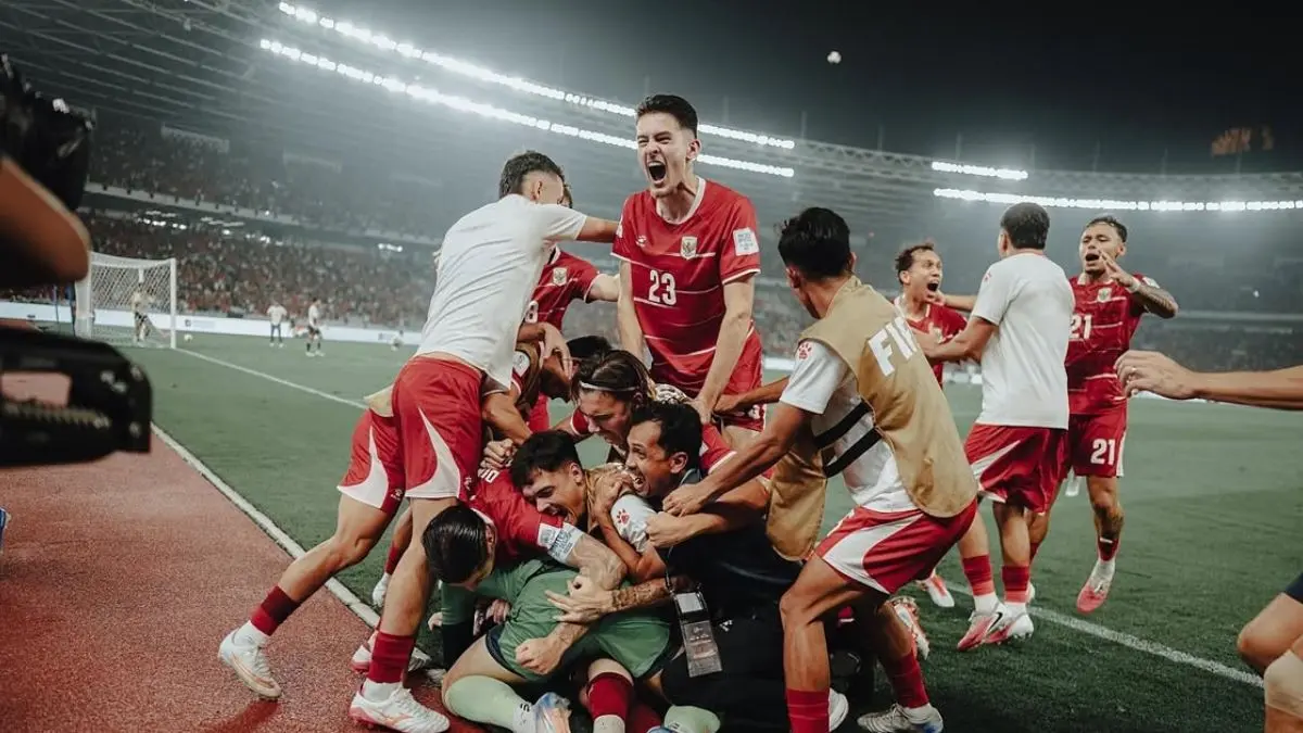 Timnas Indonesia saat merayakan kemenangan atas Bangladesh (Instagram @timnasindonesia)