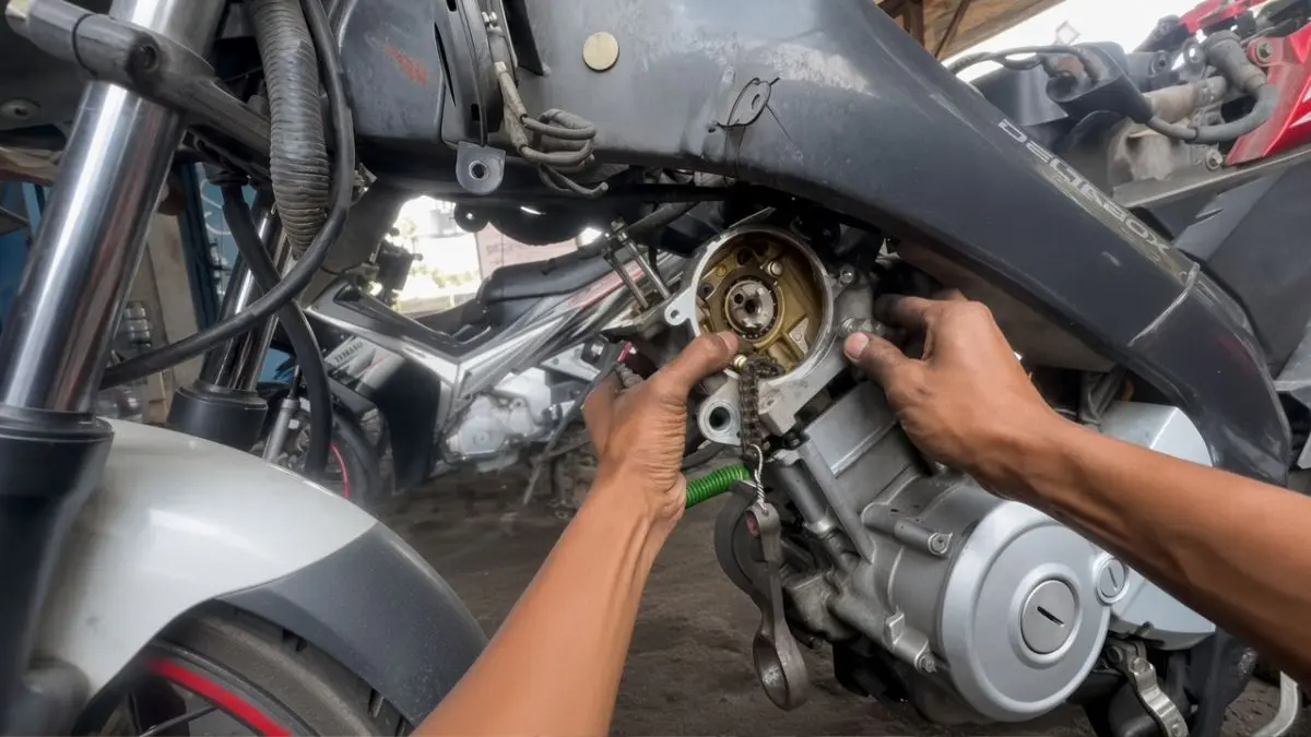 Pembongkaran blok piston Yamaha Vixion (YouTube Yunus motor)