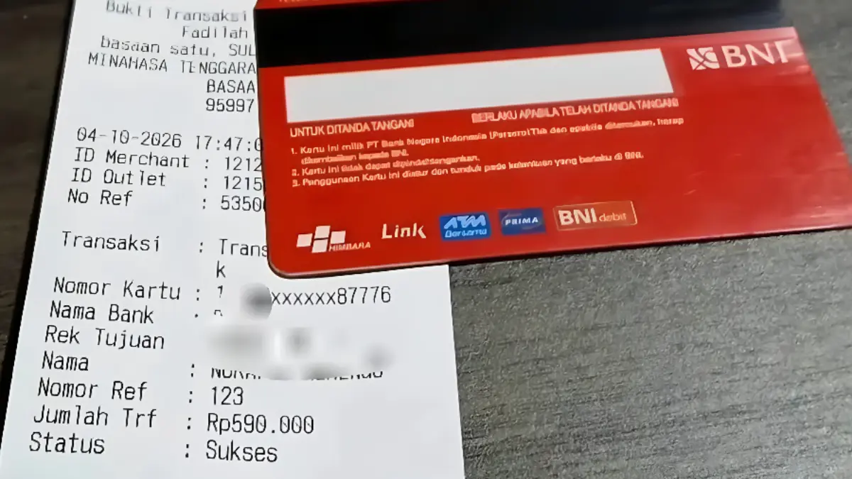 Struk penarikan dana bansos (YouTube Arfan Saputra Channel)