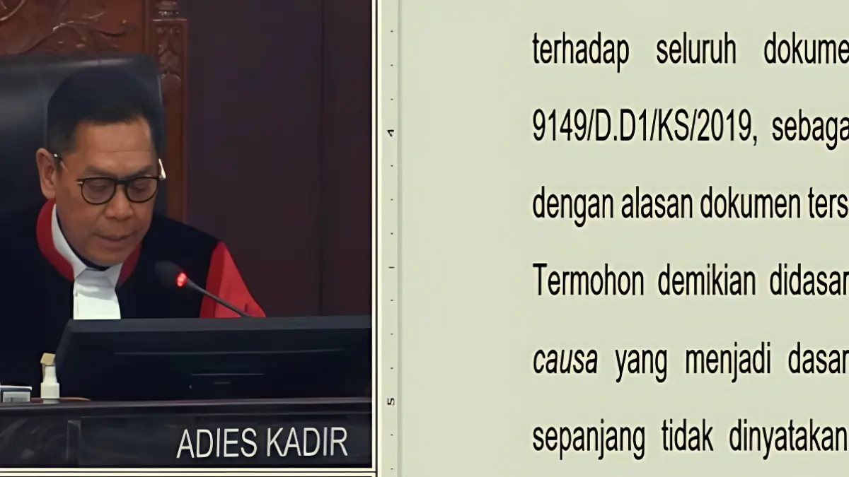 Hakim konstitusi Adies Kadir saat membacakan putusan perkara PHPU di Gedung MK, Jakarta, Selasa (6/10/2026).