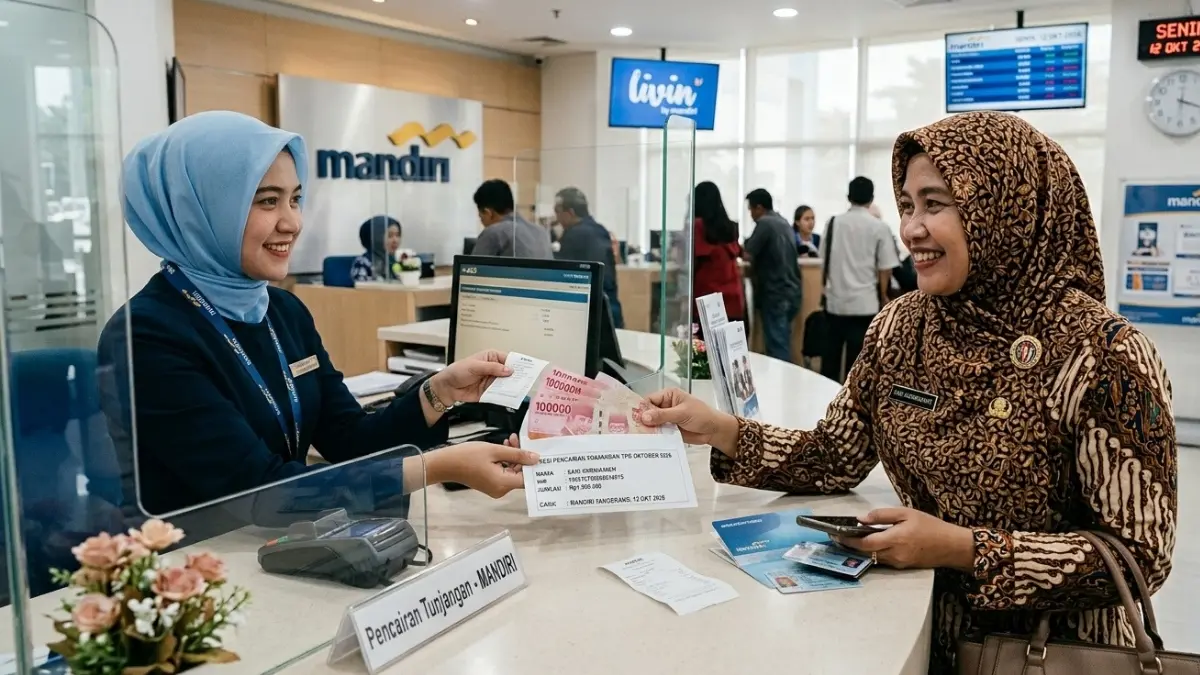 Ilustrasi guru cairkan dana TPG (Gemini AI)