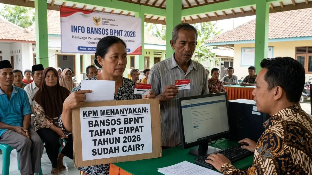 Ilustrasi KPM mempertanyakan pencairan bansos BPNT tahap empat tahun 2026 (Gemini AI)