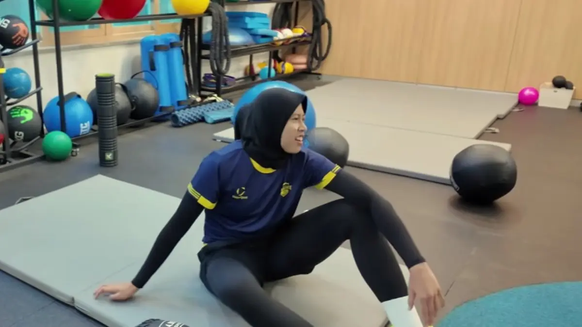 Berbagai latihan dijalani Megawati Hangestri Pertiwi jelang berlaga. (Hyundai E&C Hillstate)