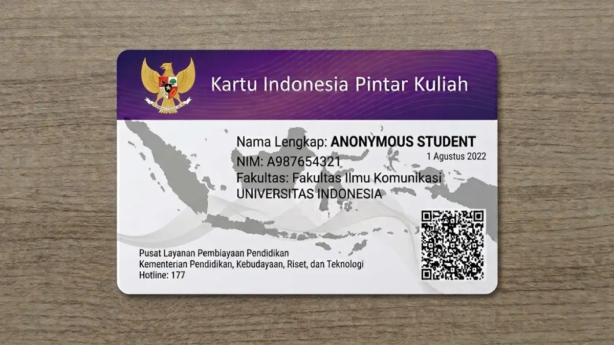 Ilustrasi Kartu Indonesia Pintar (KIP) oleh Gemini AI