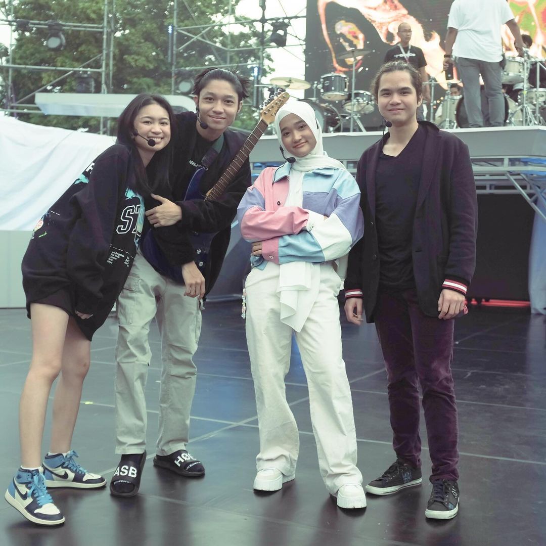 Dari kiri, Zara Leola, Keisha Alvaro, Aisha Keem, dan Dul Jaelani ( Instagram: @zara_leola_official)