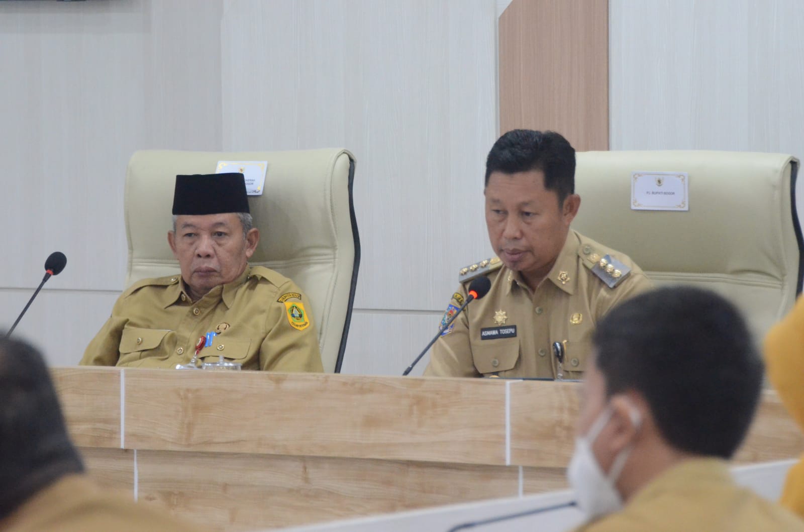 Pj Bupati, Asmawa Tosepu audiensi bersama perwakilan Managemen KEK Lido di Kantor Bupati Bogor, Cibinong, Kabupaten Bogor, Jawa Barat. Senin (8/1/2024). Foto : Diskominfo