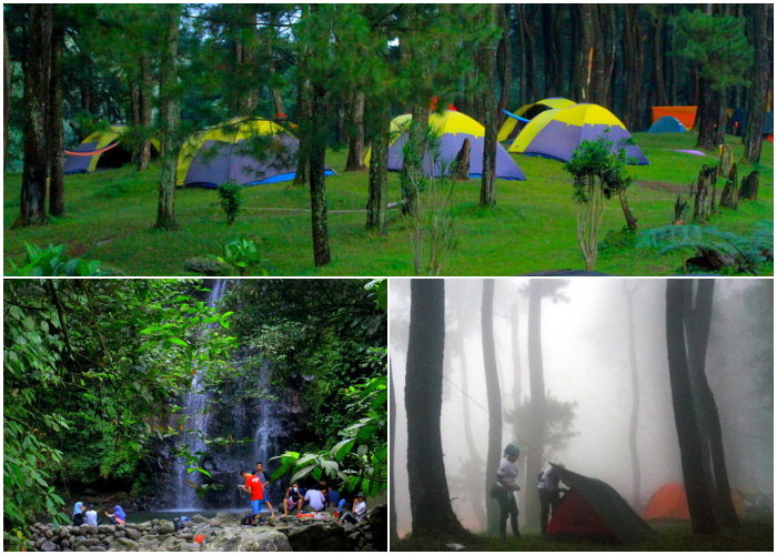 Kawasan camping ground Curug Ciputri di Desa Tapos 1, Kecamatan Tenjolaya, Kabupaten Bogor, Jawa Barat. Foto: highlandcamp.co.id