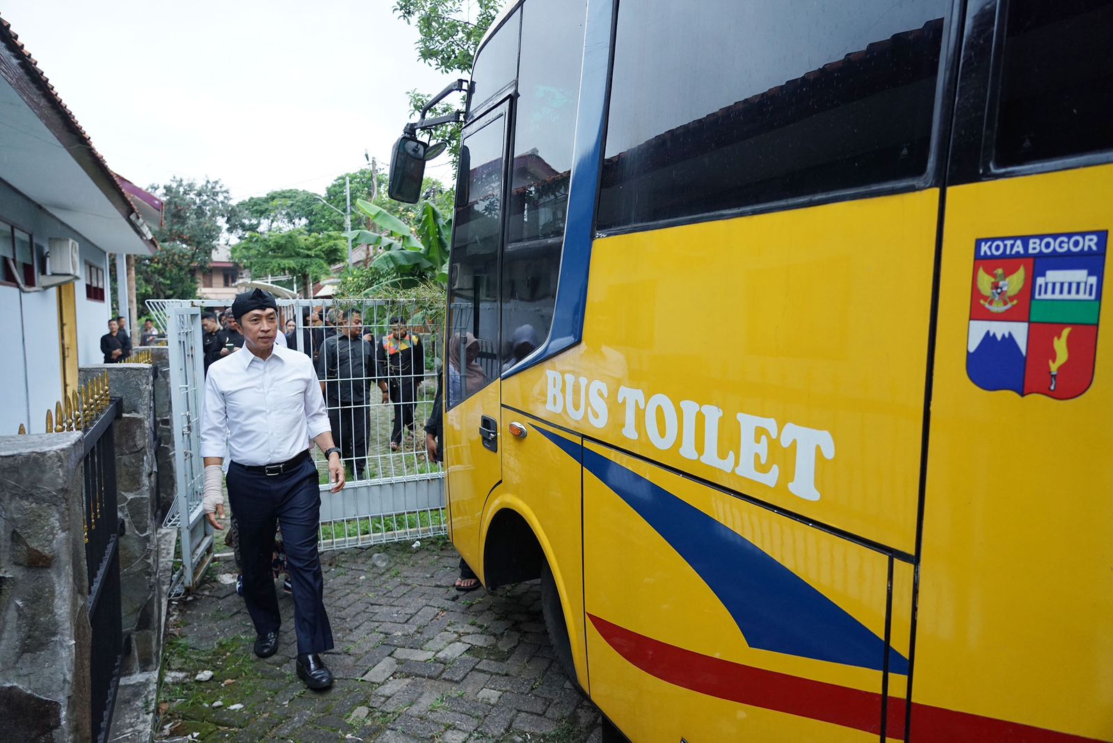 Dedie A Rachim saat kunjungan kerja ke Kantor UPTD PAL Kota Bogor di Jalan Pandu Raya, Kecamatan Bogor Utara, Kamis (4/1/2024) siang.