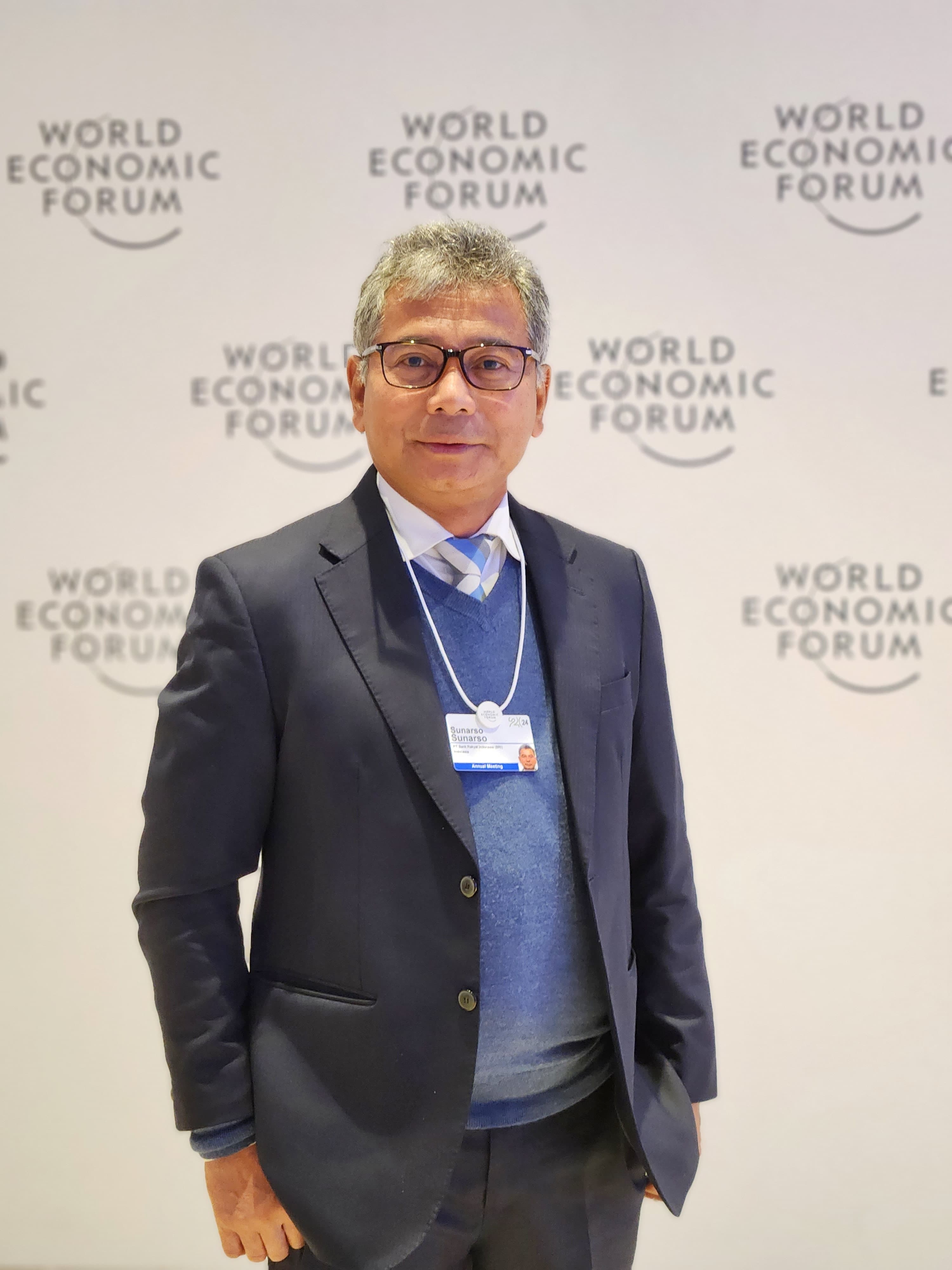 Direktur Utama BRI Sunarso hadir dalam gelaran World Economic Forum (WEF) 2024 yang diadakan di Davos, Swiss pada tanggal 15-19 Januari 2024.