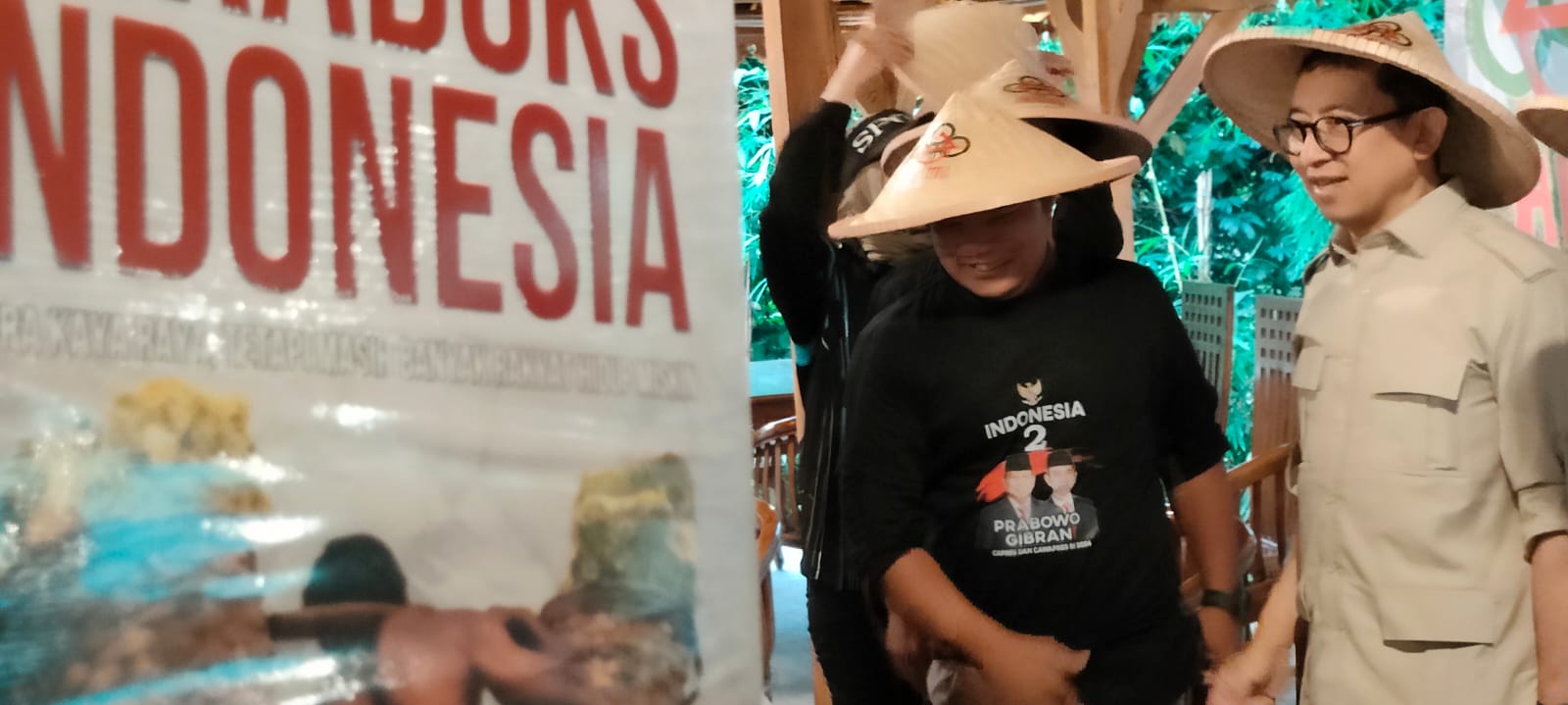 Fadli dalam deklarasi HKTI (Himpunan Kerukunan Tani Indonesia) mendukung Prabowo Subianto menjadi presiden 2024-2029 di Bogor, Jumat (19/1/2024). Arifal/Radar Bogor