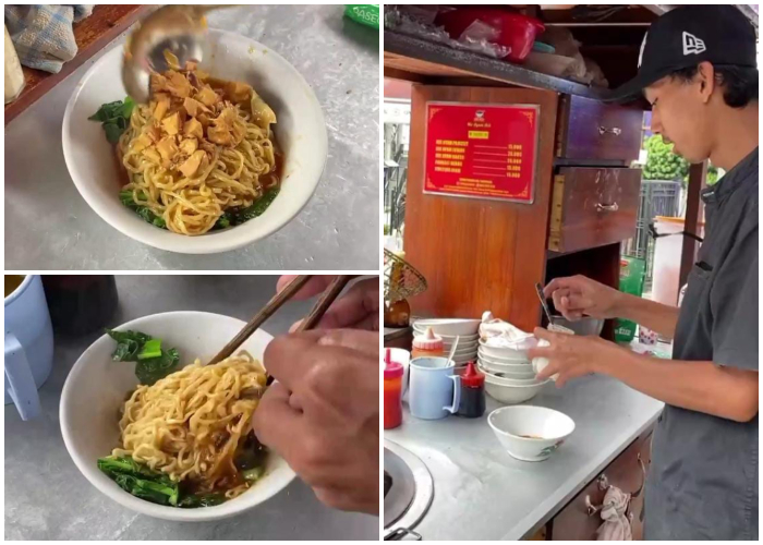 Mie Ayam Acil depan Kampus Kesatuan, Jl. Rangga Gading No. 27, Kelurahan Gudang, Kecamatan Bogor Tengah, Kota Bogor.