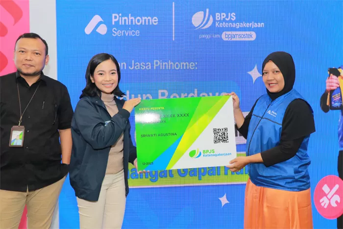 Pinhome bersama BPJS Ketenagakerjaan melakukan kerja sama proteksi keselamatan kerja bagi seluruh Rekan Jasa (mitra layanan Pinhome Service) mulai Januari 2024. /Sumber: jawapos.com