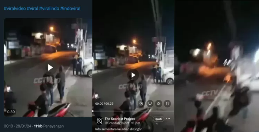 Video aksi balap liar yang berakhir tragis. di Cibungbulang.