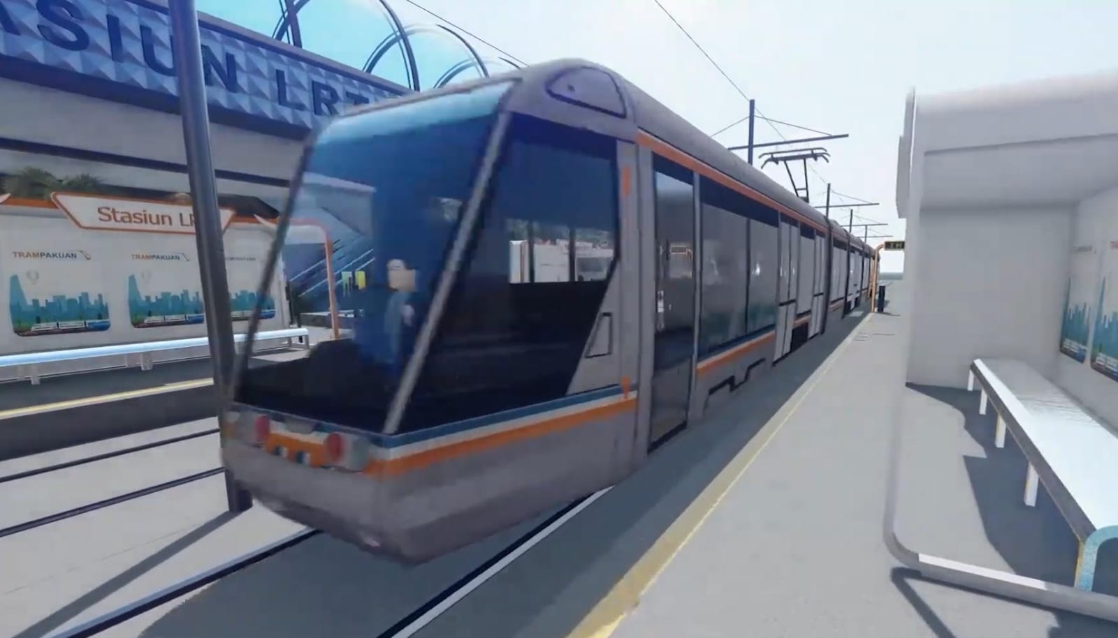Ilustrasi Trem di Kota Bogor