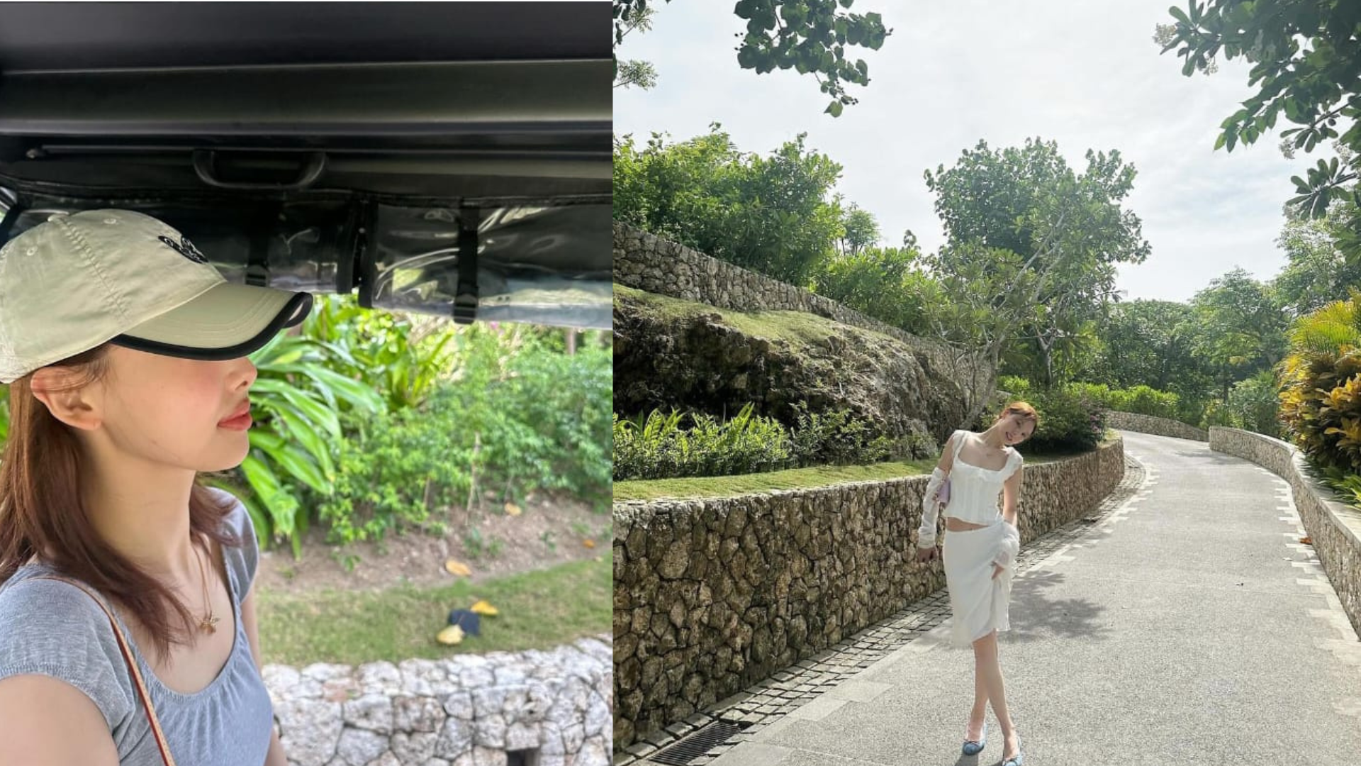 Dokumentasi postingan pada laman instragram pribadi milik Nayeon TWICE yang secara tiba-tiba Liburan di Bali, Kamis (18/01/2024).