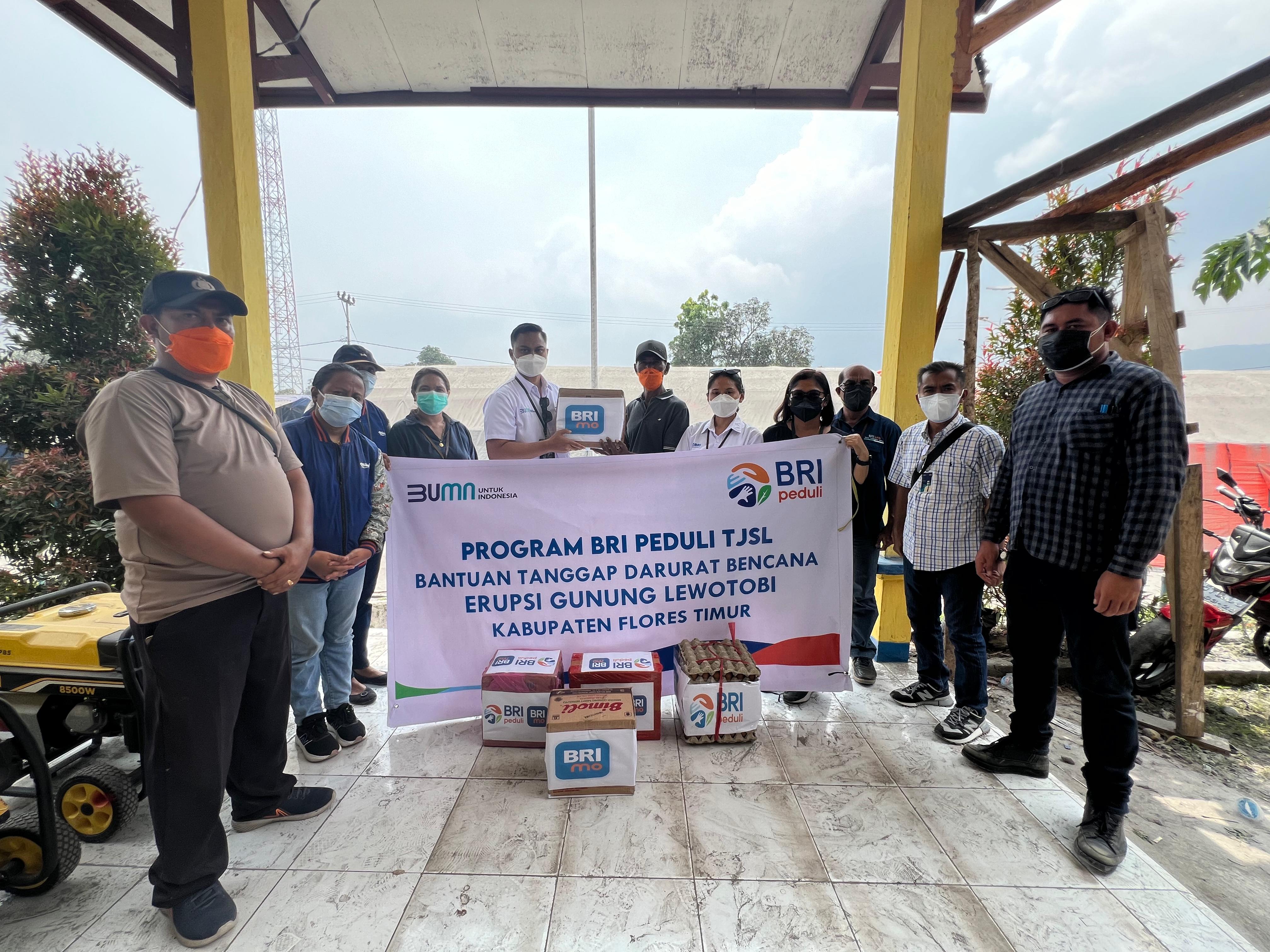 Erupsi Gunung Lewotobi, BRI Distribusikan Bantuan