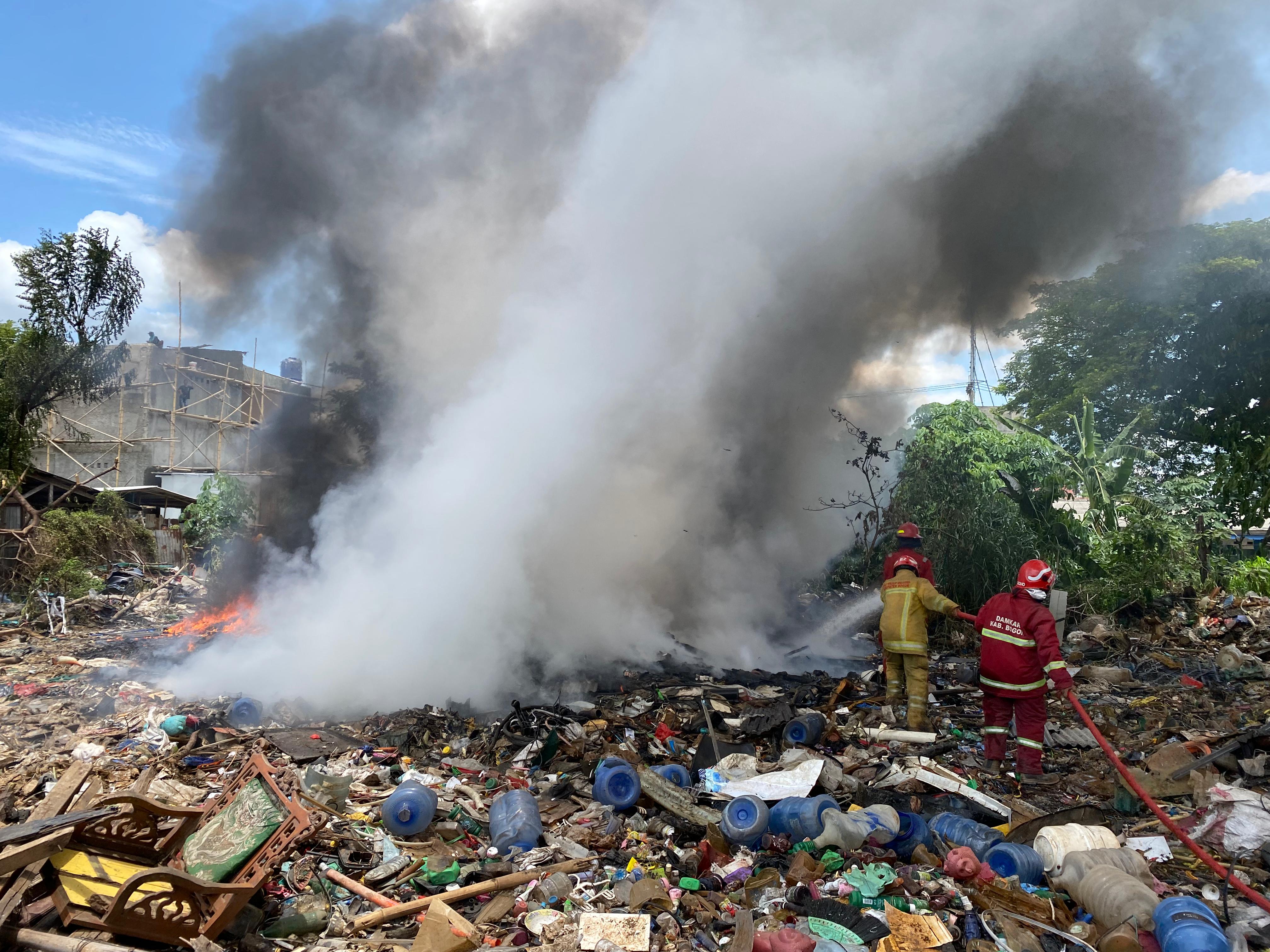Kebakaran lapak di Pasar Parung, Kabupaten Bogor. HO Radar Bogor