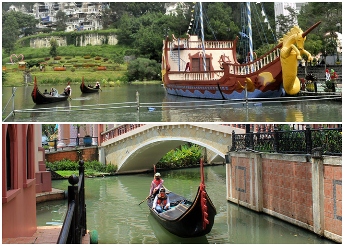 Little Venice Puncak yang terletak di Desa Batulawang, Kecamatan Cipanas, Kabupaten Cianjur, Jawa Barat.
