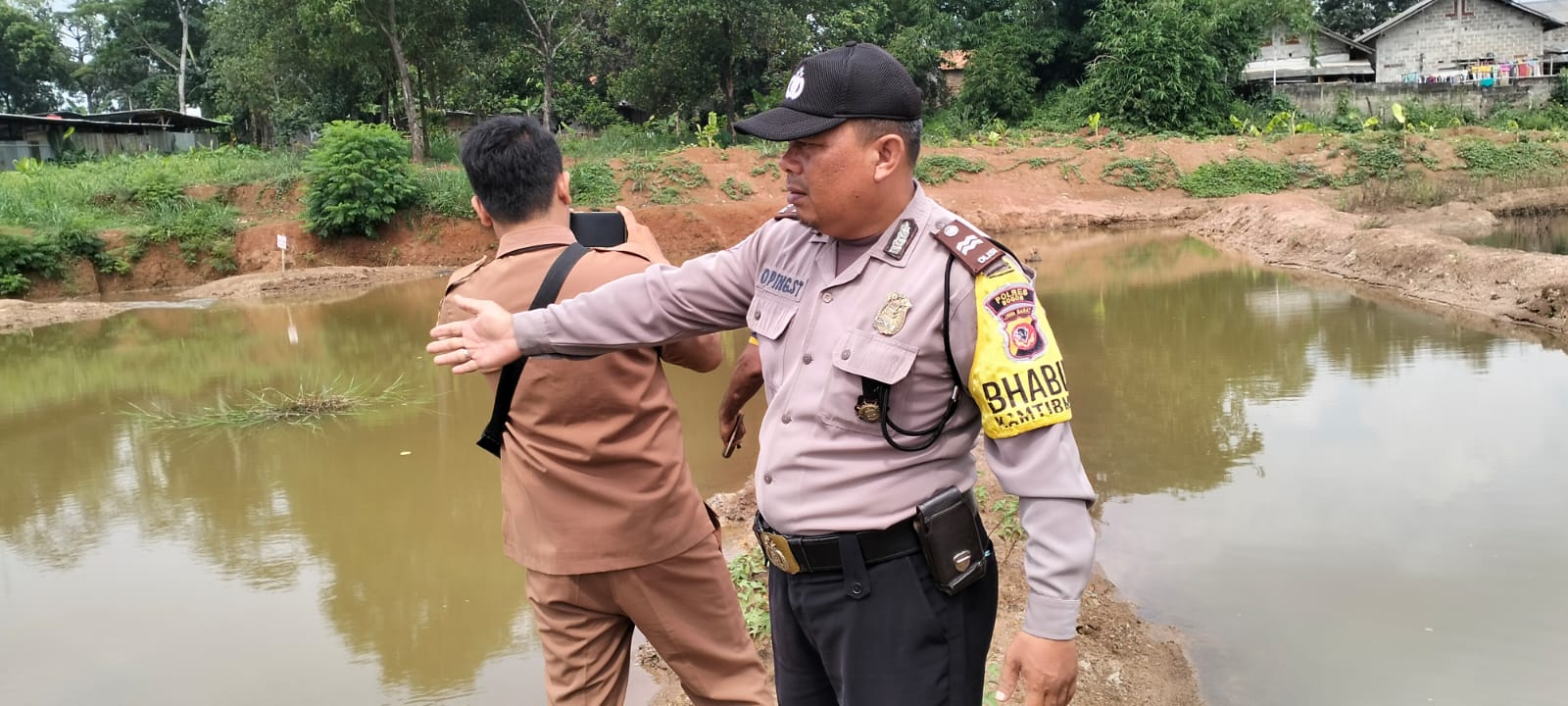 Danau Tri Sakti lokasi bocah tenggelam di Kampung Cikeas Ilir RT 02/02, Desa Ciangsana Kecamatan Gunung Putri, Kabupaten Bogor.