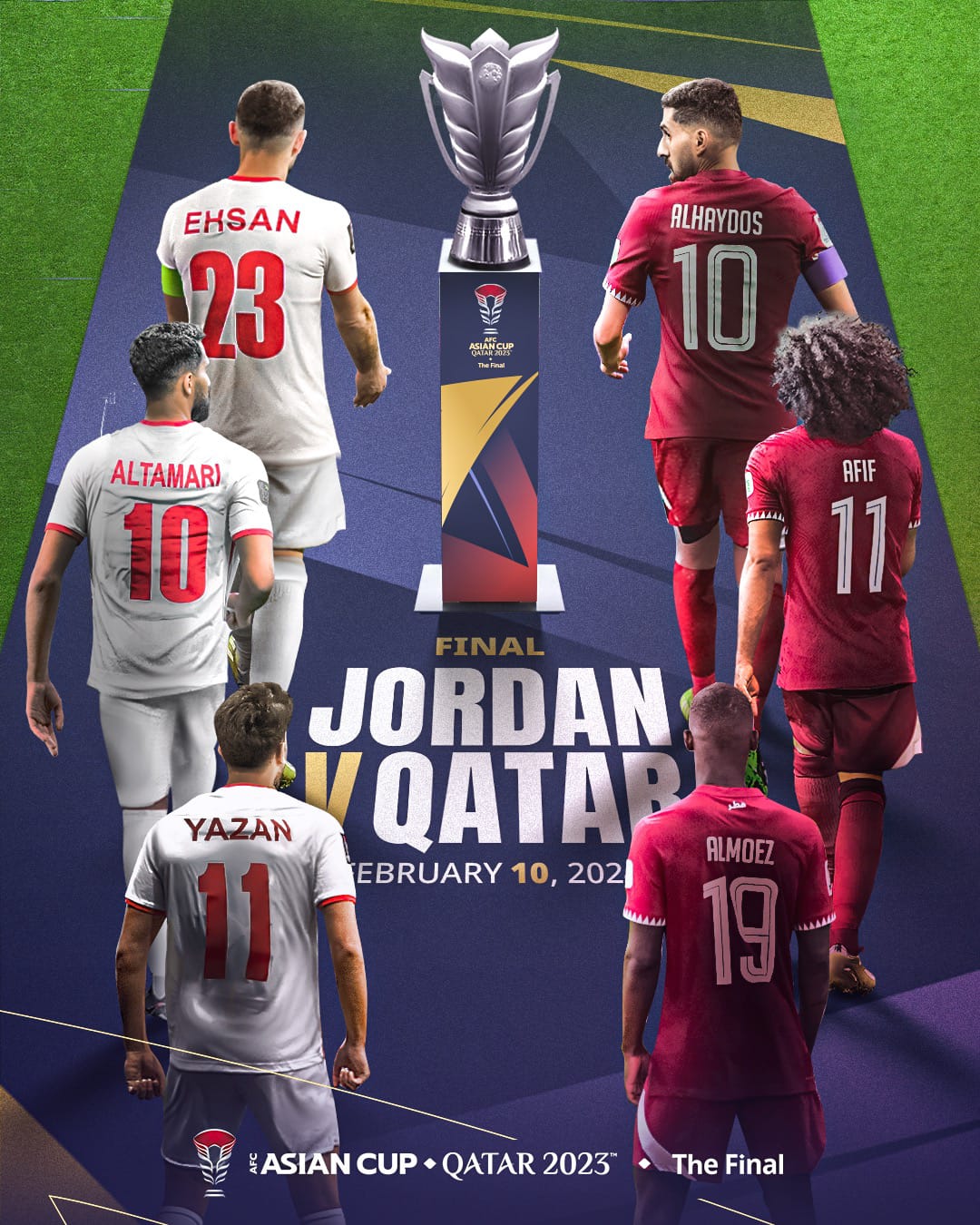 Yordania vs Qatar akan bertemu dibabak Final Piala Asia 2023. (sumber: x @afcasiancup)